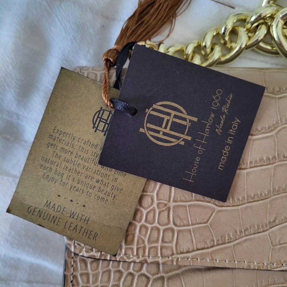 NWT House of Harlow 1960 Croc Leather Crossbody - Picture 11 of 12